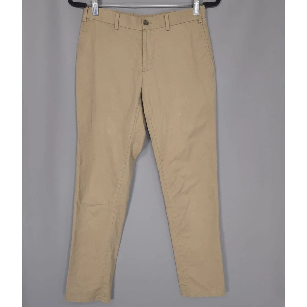 INDOCHINO Men's‎ Pants Size 28x28 SOHO 44 Cotton Slacks Trousers Tan Khaki